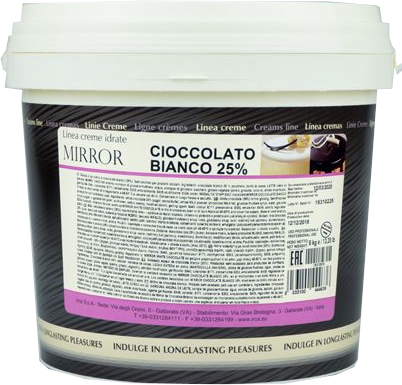 Glazura Oglinda cu Ciocolata Alba 25%, Mirror Cioccolato Bianco, IRCA, 6Kg [2]