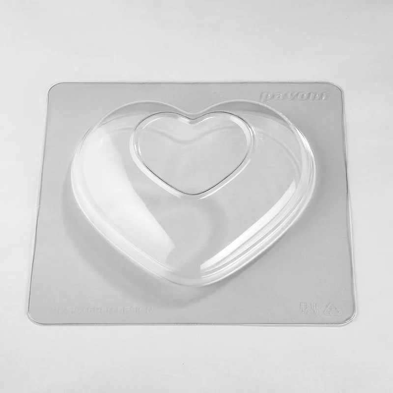 Inima Baroc 3D, 15 x 15 x H 6.5 cm, Set Matrite Plastic 2 Subiecte Ciocolata [4]