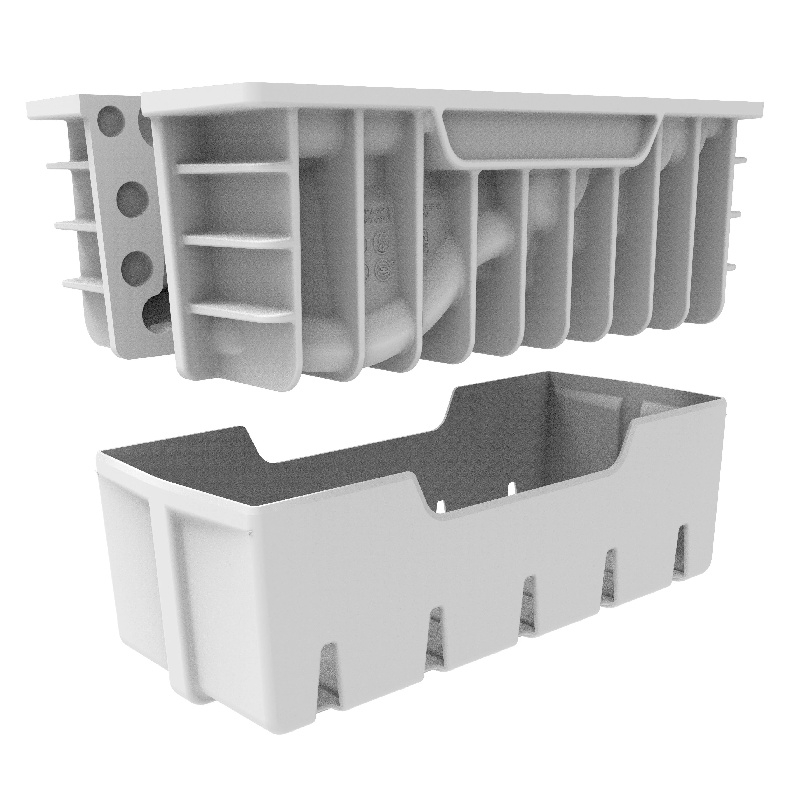 Kit Tort Modern 3D North Pole 21 x 8.7 x H 8 cm, 940 ml, 2 Forme Silicon + Matrita [2]