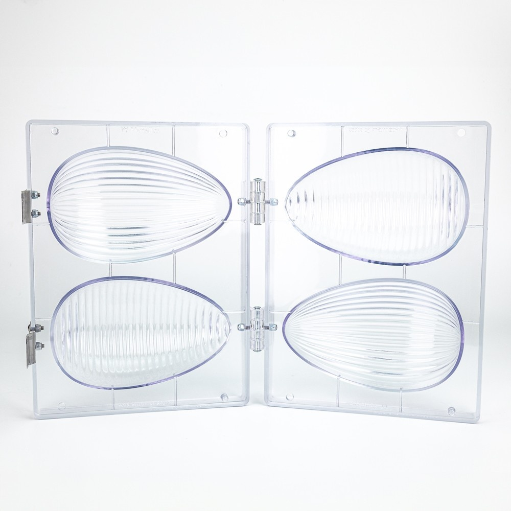 Matrita 3D Ciocolata, Plastic Rigid cu Cleme, Ou Ø 10.2 x H 16.5 cm, 200 gr [2]
