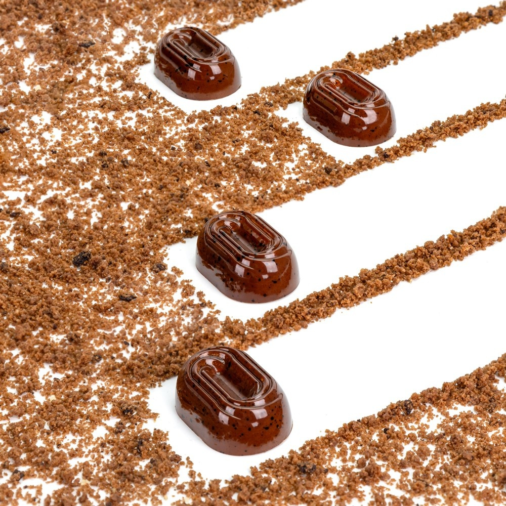 Matrita Policarbonat 20 Praline Biscuit, 3.8 x 2.55 x H 1.35 cm, 10.5 gr [3]