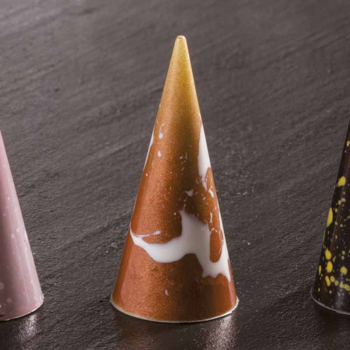 Matrita Policarbonat 28 Praline Pyramid Cone, 2.5 x 2.5 x H 5.5 cm [2]