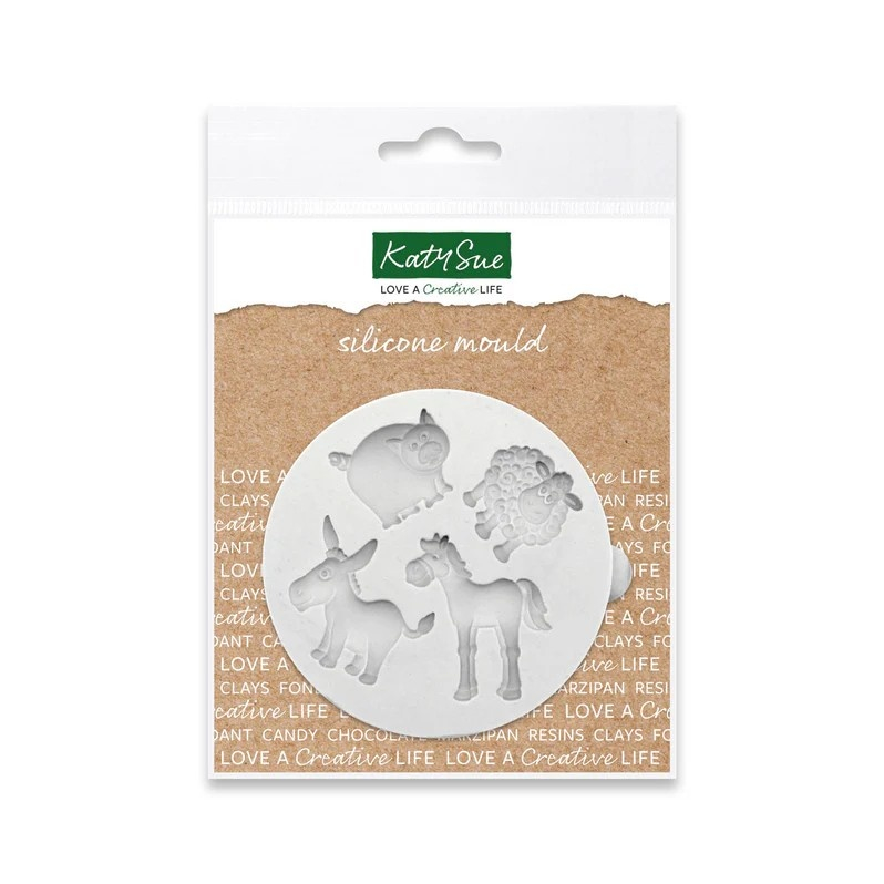 Mulaj Silicon Animale de Ferma, 4 Subiecte Ø 2.2 - 3 cm [1]