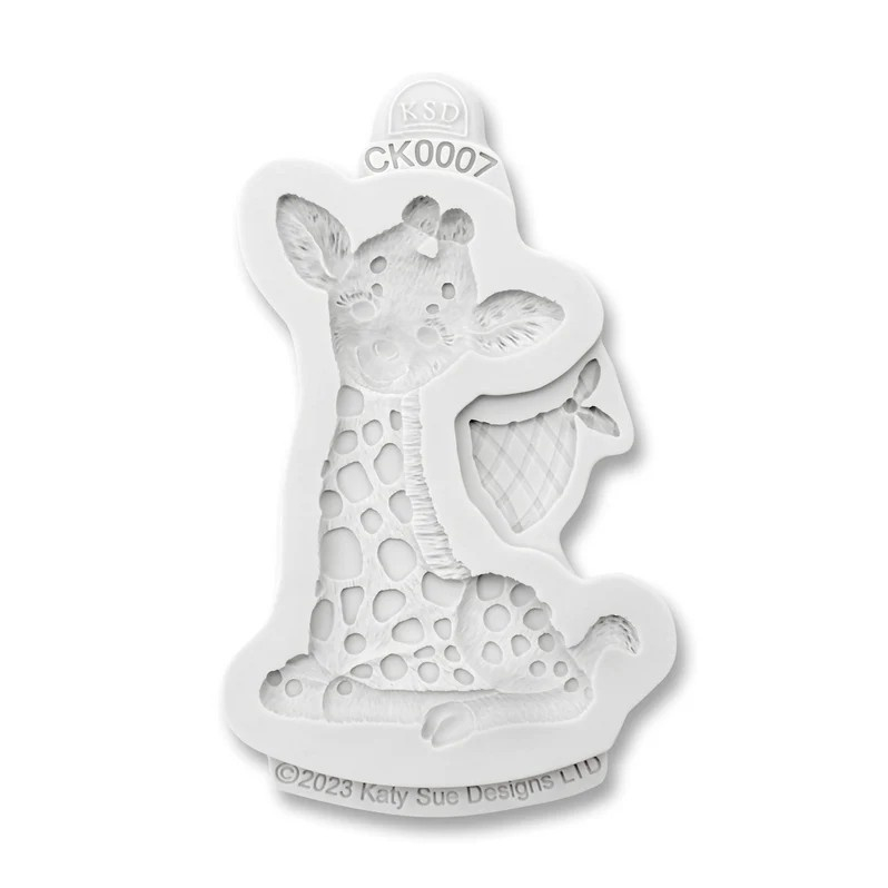 Mulaj Silicon Baby Jungle Girafa si Bandana, 2 Subiecte Ø 1.8 si 8.3 cm [4]