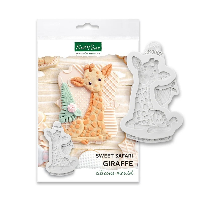 Mulaj Silicon Baby Jungle Girafa si Bandana, 2 Subiecte Ø 1.8 si 8.3 cm [1]