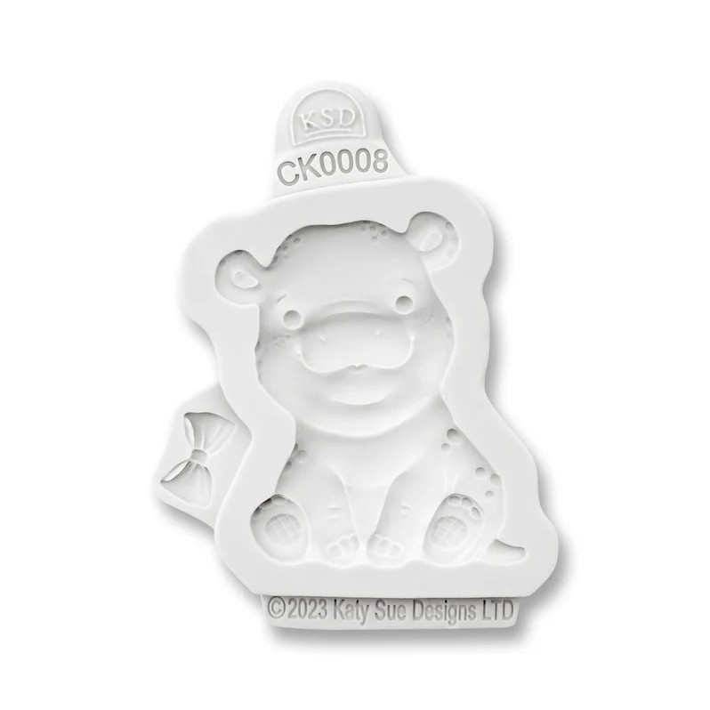 Mulaj Silicon Baby Jungle Hipopotam si Fundita, 2 Subiecte Ø 0.9 si 6.4 cm [2]