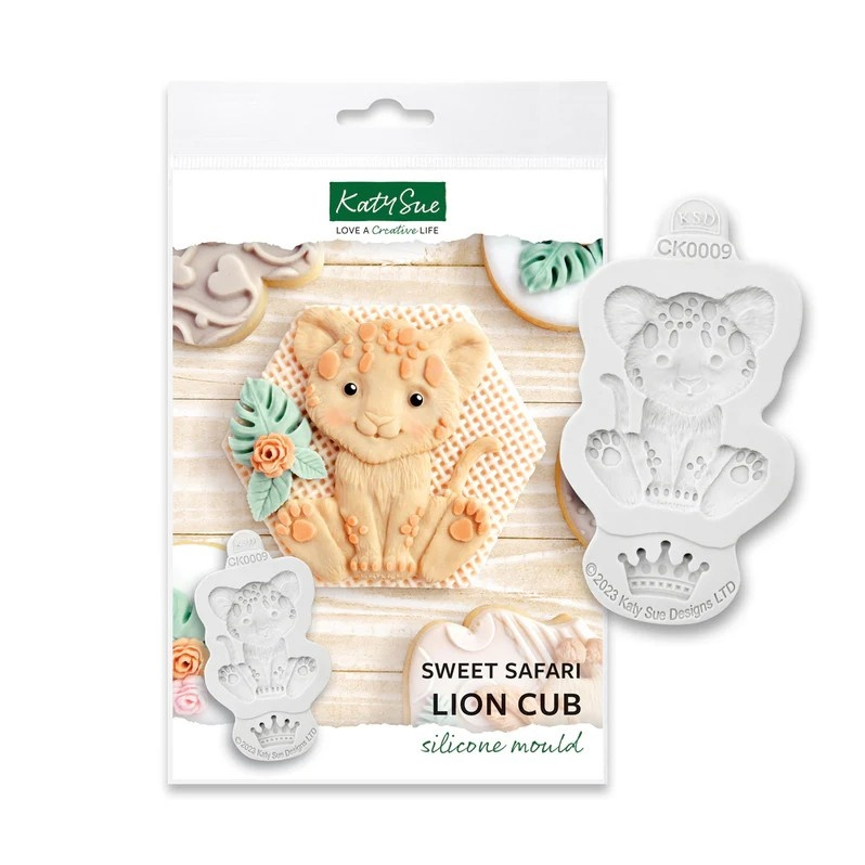 Mulaj Silicon Baby Jungle Leu si Coronita, 2 Subiecte Ø 1.6 si 6.4 cm [1]