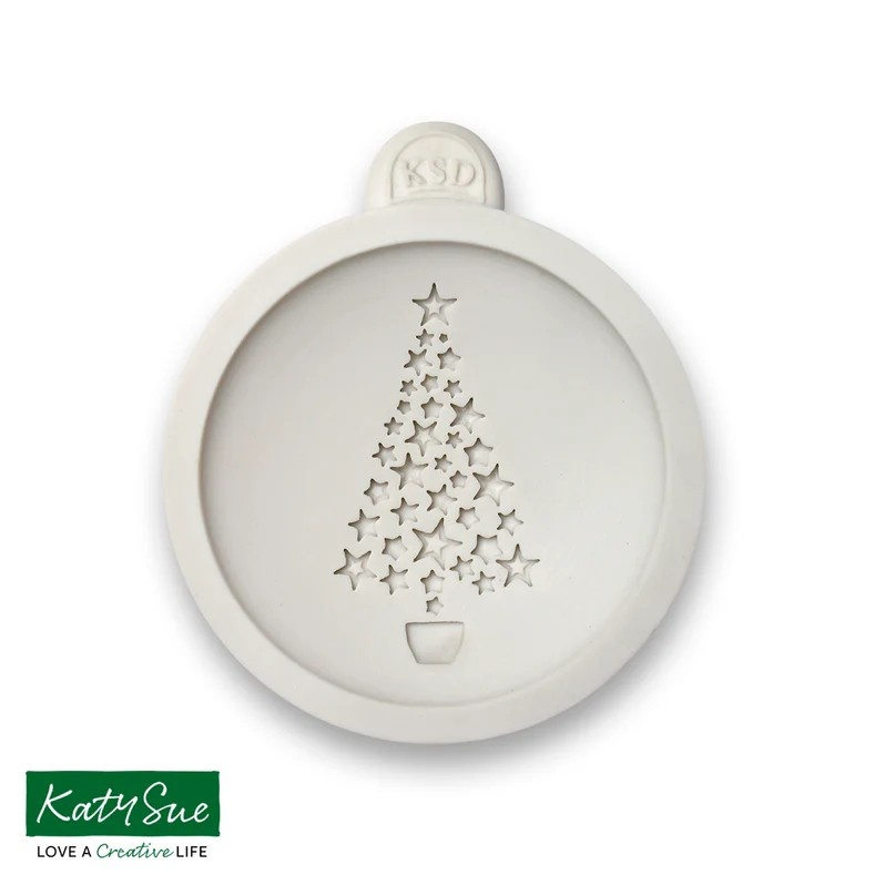 Mulaj Silicon Craciun - Decor Rotund / Top Cupcake cu Brad Ø 7 cm [2]