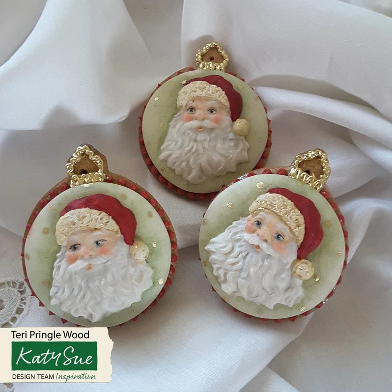 Mulaj Silicon Craciun - Decor / Top Cupcake Cap Mos Craciun Ø 6 cm [2]
