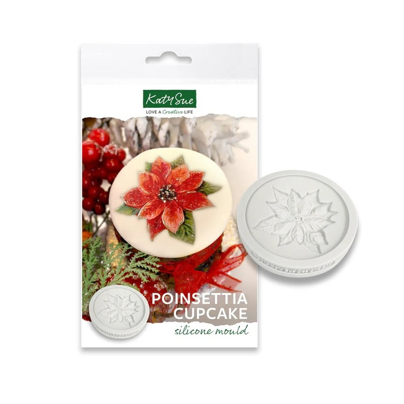 Mulaj Silicon Craciun - Decor / Top Cupcake cu Floare Craciun Ø 7 cm [1]