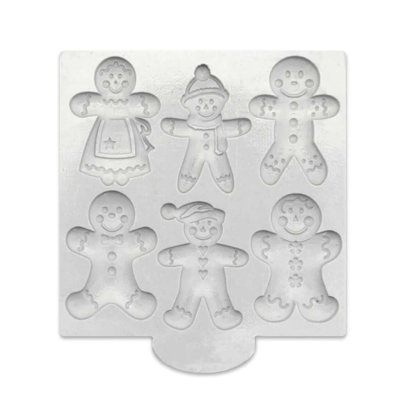Mulaj Silicon Craciun - Iarna, 6 Omuleti Gingerbread  [2]