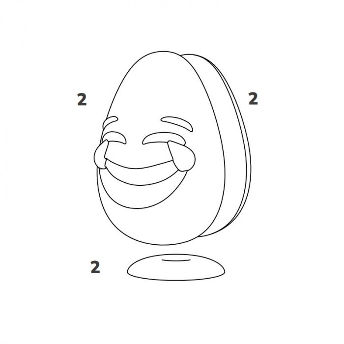 Ou Paste Funny Ø 14 x H 21.5 cm Set Matrite Plastic 2 Subiecte Ciocolata [3]