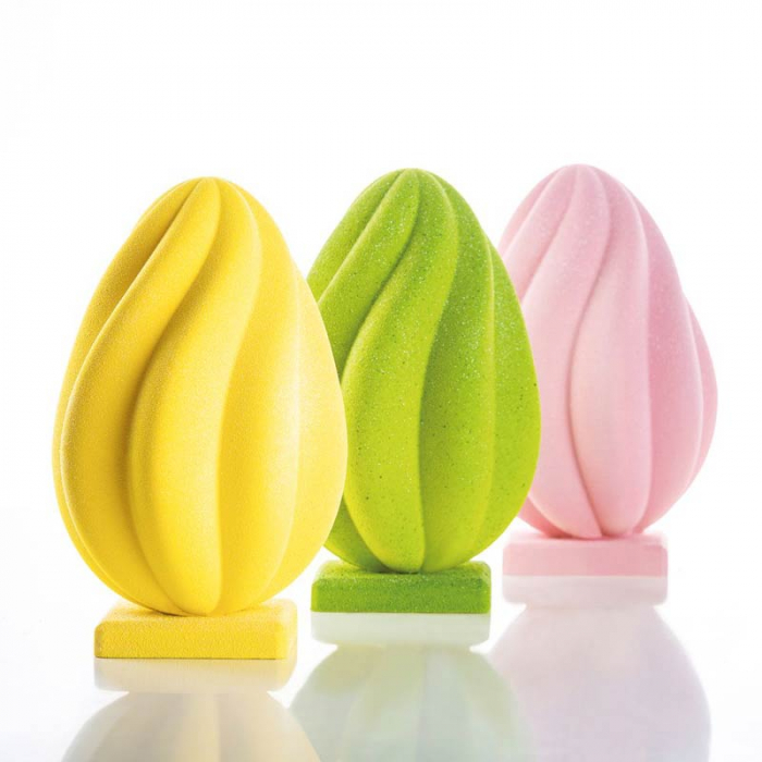 Ou Paste Helical Ø 14 x H 21.8 cm, Set Matrite Plastic 2 Subiecte Ciocolata [3]