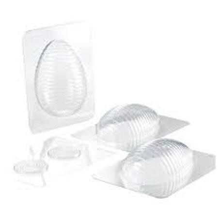 Oua 3D Ø 12.2 x H 18.5 cm - Set 2 Matrite Plastic Ciocolata [3]