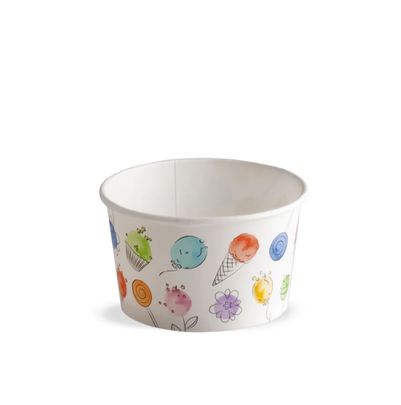 Pahar Carton Inghetata Balloons, Ø 9.4 x H 6.4 cm, 290 ml, Set 55 buc [1]