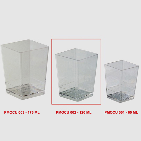 Pahare Cube 120 ml, 5 x 5 x H 7 cm, Set 100 Buc [2]