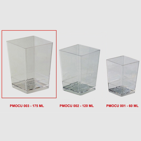 Pahare Cube 175 ml, 5.5 x 5.5 x H 8 cm, Set 100 Buc [3]