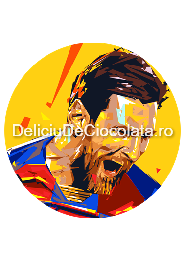 Pasta Zahar imprimata Fotbal Messi Model 1, Ø 20 cm [1]