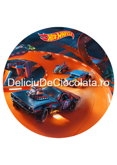 Pasta Zahar imprimata Hot Wheels Model 1, Ø 20 cm [1]
