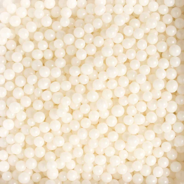 Perle Zahar Alb Stralucitor Ø 5mm, 100 gr [2]