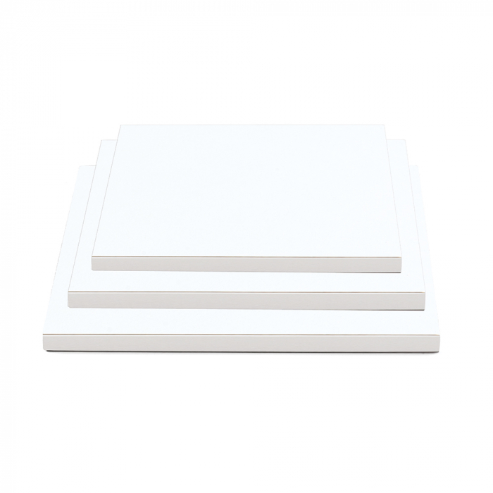 Platou Tort Patrat Alb Satinat, 30 x 30 x H 1.2 cm [2]