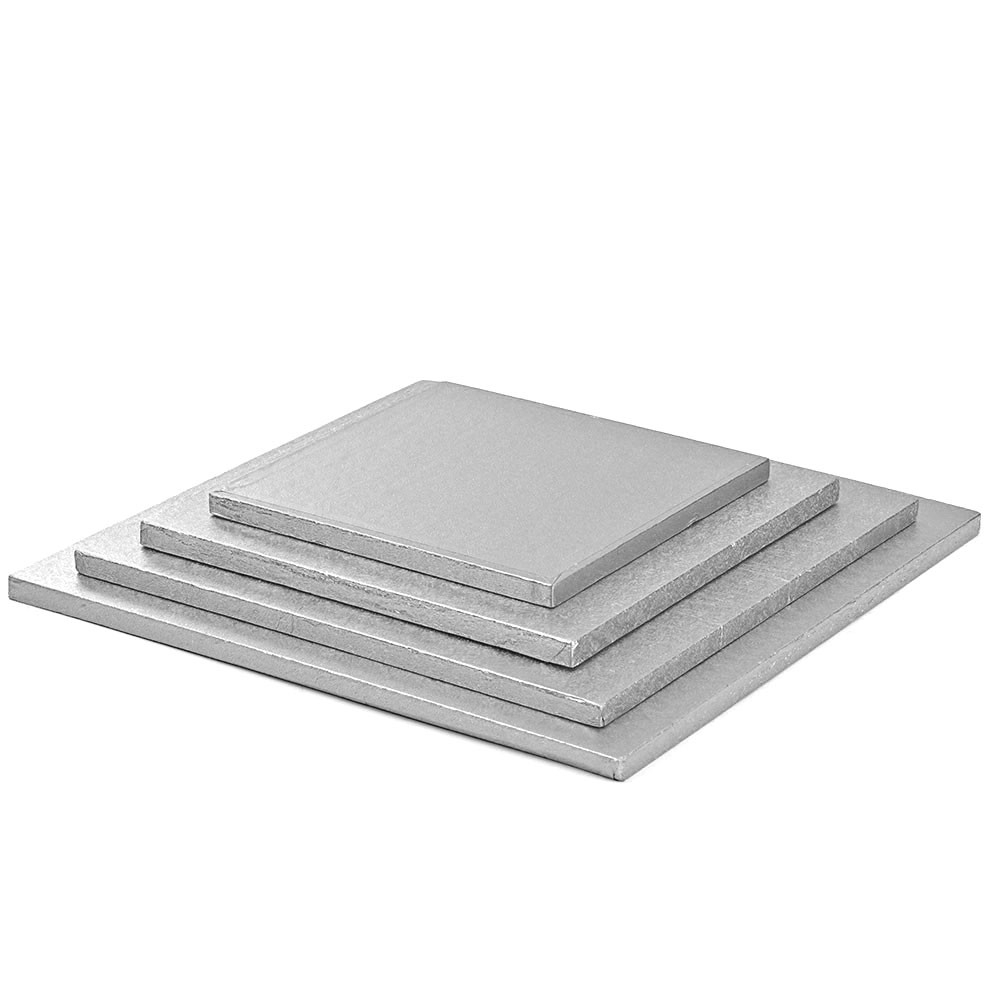 Platou Tort Patrat Argintiu, 40 x 40 x H 1.2 cm [2]