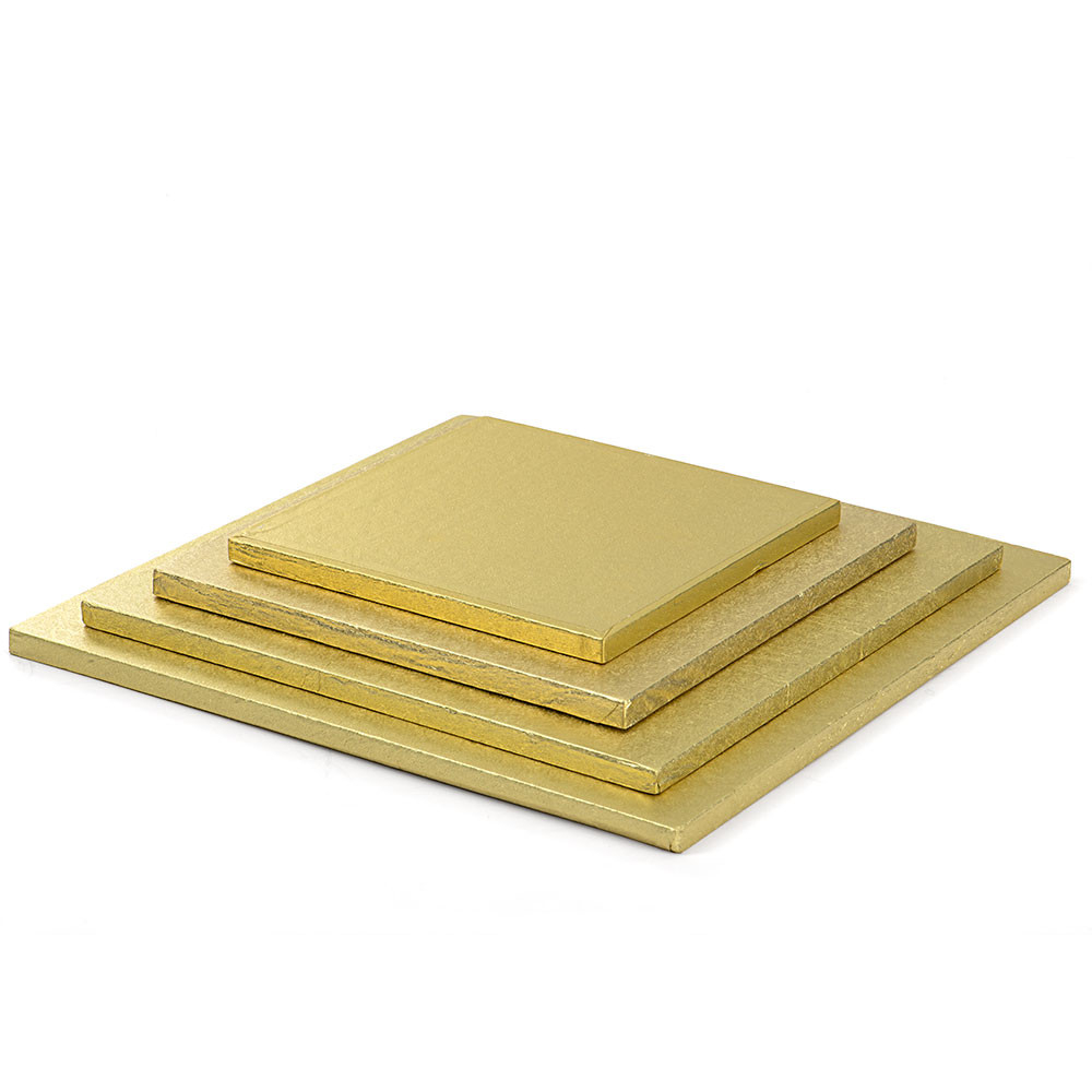 Platou Tort Patrat Auriu, 35 x 35 x H 1.2 cm [2]