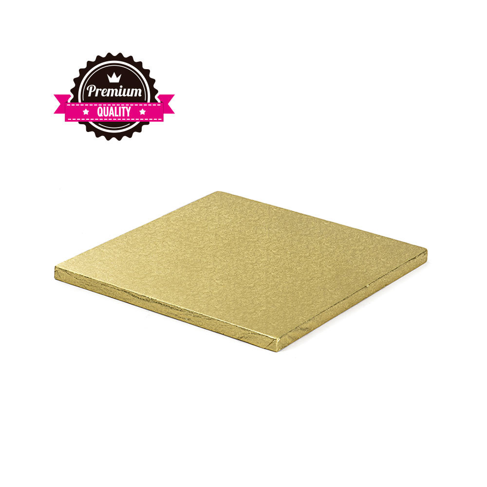 Platou Tort Patrat Auriu, 35 x 35 x H 1.2 cm [1]