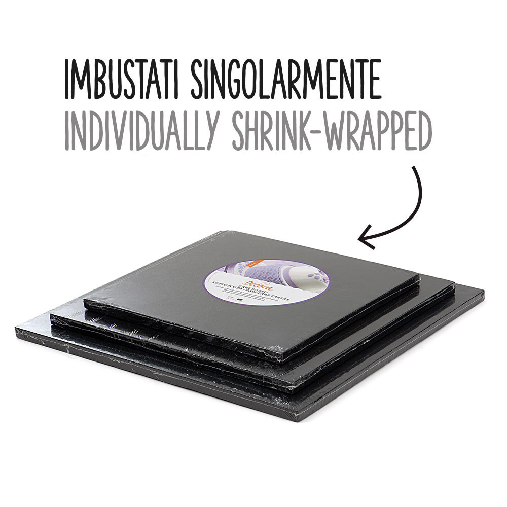 Platou Tort Patrat Negru, 35 x 35 x H 1.2 cm [3]