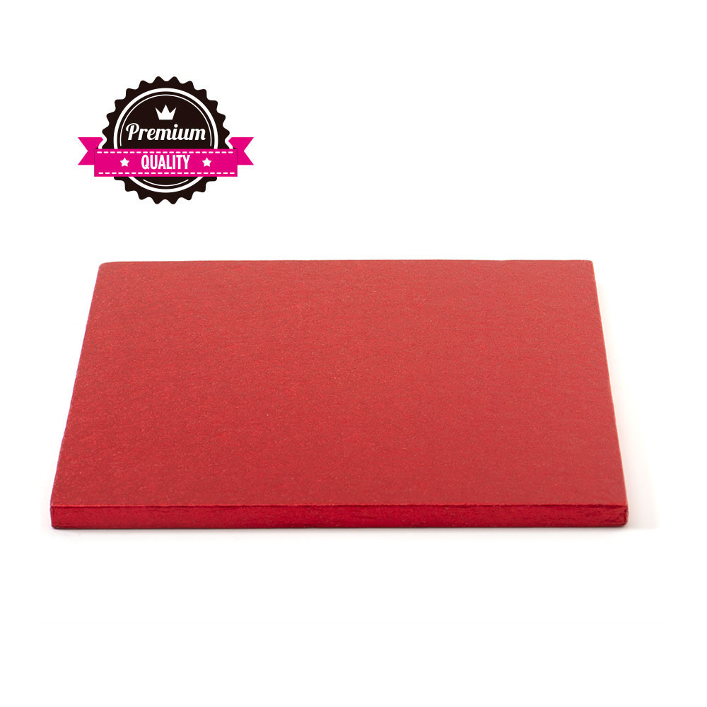 Platou Tort Patrat Rosu, 35 x 35 x H 1.2 cm [1]