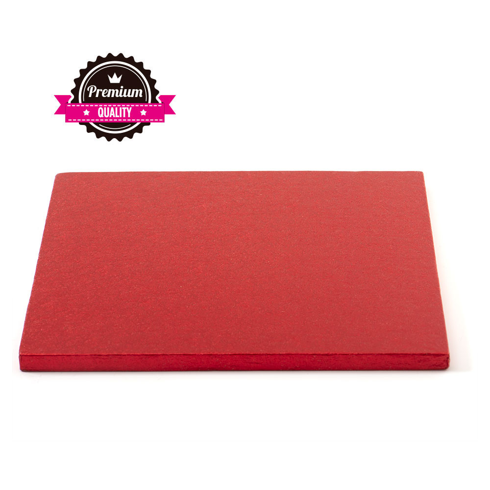 Platou Tort Patrat Rosu, 40 x 40 x H 1.2 cm [1]