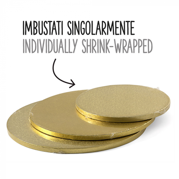 Platou Tort Rotund Auriu Satinat, Ø 25 x H 1.2 cm [3]