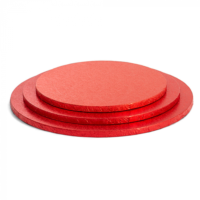 Platou Tort Rotund Rosu Satinat, Ø 30 x H 1.2 cm [4]