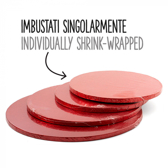 Platou Tort Rotund Rosu Satinat, Ø 30 x H 1.2 cm [5]