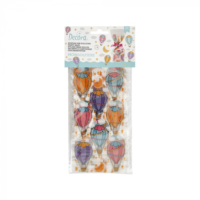 Pungi S, Celofan cu Model Baloane cu Aer Cald, 12.5 x 24 cm, Set 20 buc [1]