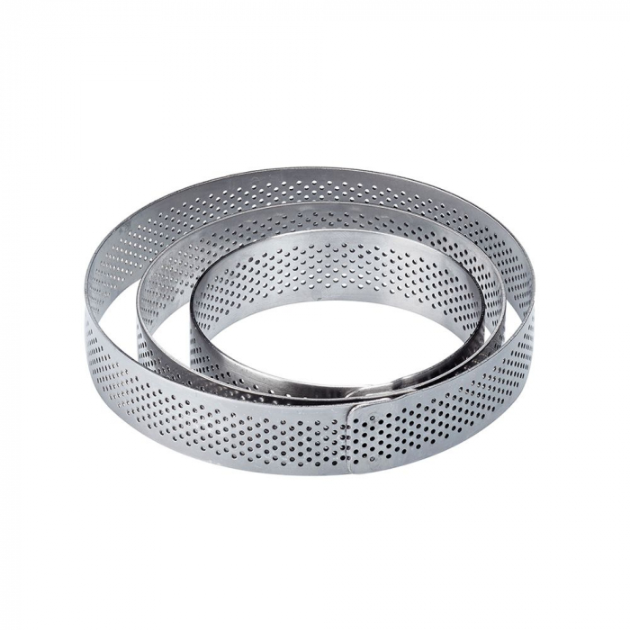 Rama Inox Microforata Tarte Rotunde, Ø4xH2 cm [3]