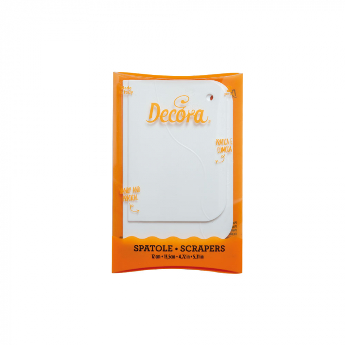 Raschete Material Plastic Alb, 12x8.3 si 13.5x9.2 cm Model Drept, Set 2 buc [2]