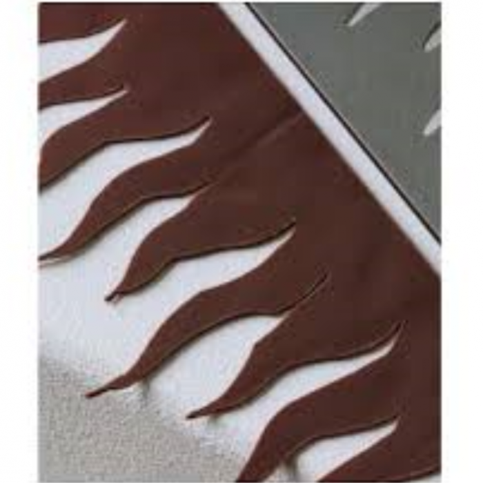 Sablon Inox Decor Tort / Monoportii - Model Flacara , 30xH8.4 [2]