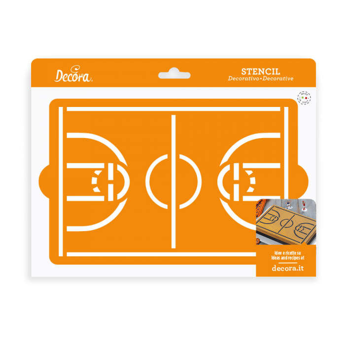 Sablon Plastic Decor Top, Model Teren Baschet, 30 x 20 cm  [3]