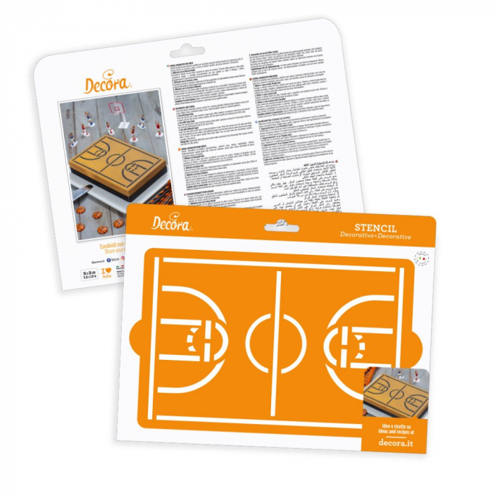 Sablon Plastic Decor Top, Model Teren Baschet, 30 x 20 cm  [4]