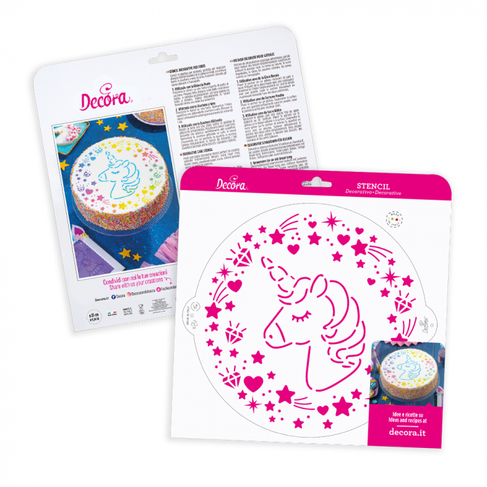 Sablon Plastic Decor Top, Model Unicorn, Ø 25 cm [3]