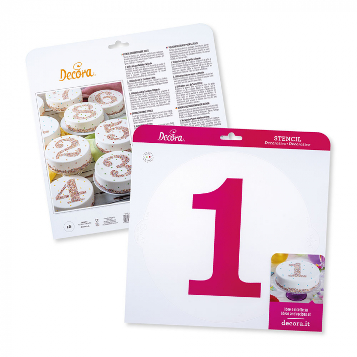 Sablon Plastic Rotund Decor Cifra 1, Ø 25 cm [4]