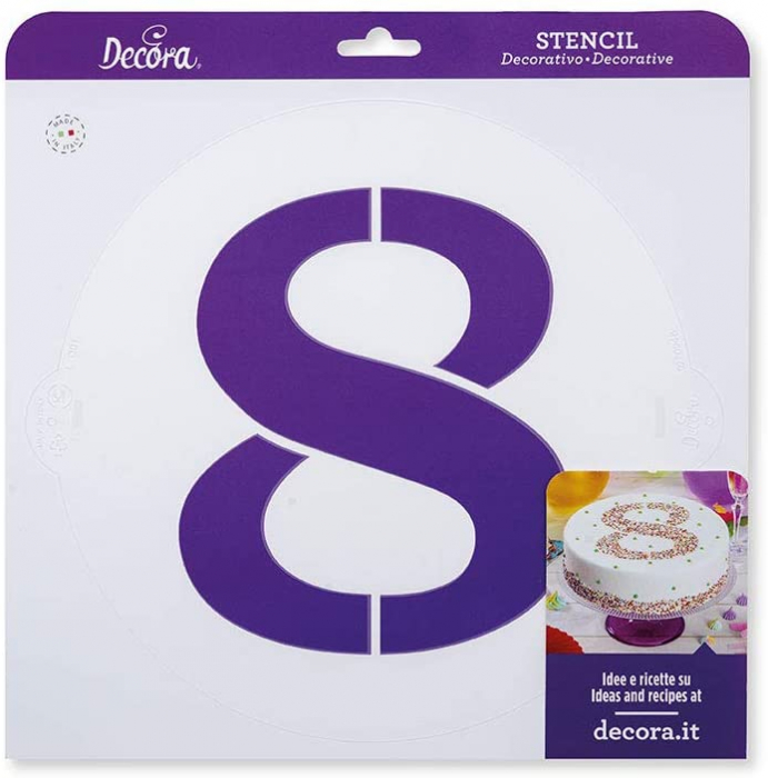 Sablon Plastic Rotund Decor Cifra 8, Ø 25 cm [3]