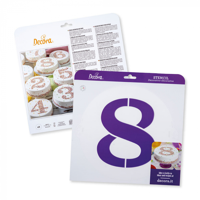 Sablon Plastic Rotund Decor Cifra 8, Ø 25 cm [4]
