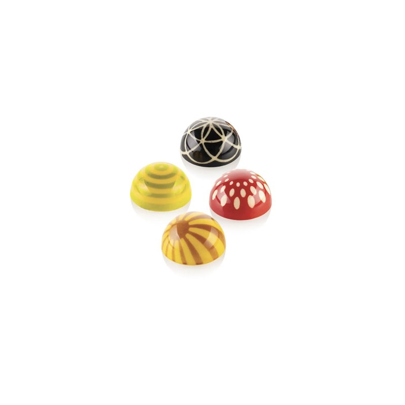 Semisfere Ciocolata Ø 3.1 x H 1.65 - Kit Matrita Titan 24 cavitati + 4 Stampile Decor [6]