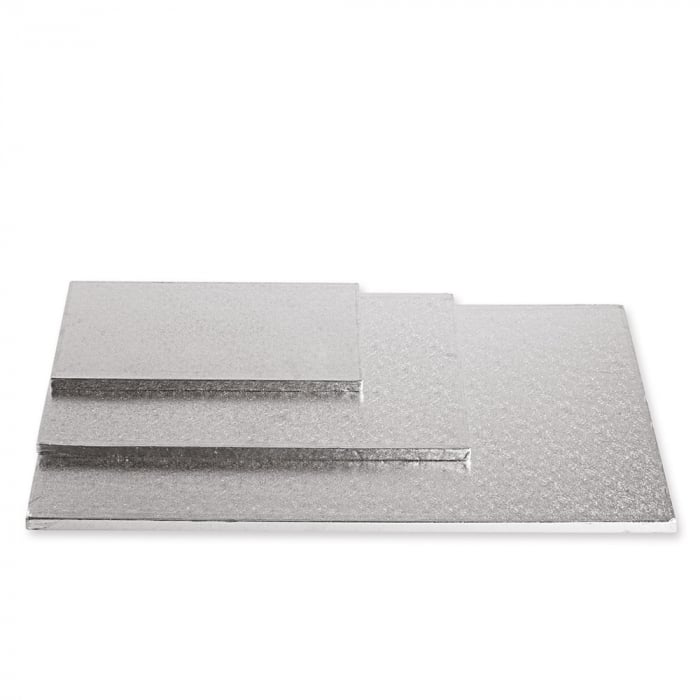 Set 10 Platouri Tort Dreptunghiulare Argintii, 45 x 35 x H 1.2 cm [2]