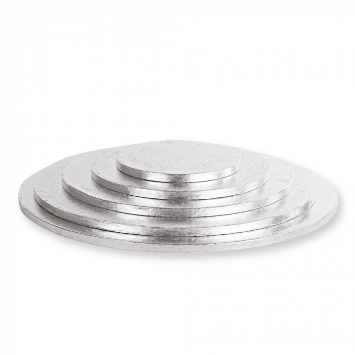 Set 10 Platouri Tort Rotunde Argintii, Ø 33 x H 1.2 cm [2]