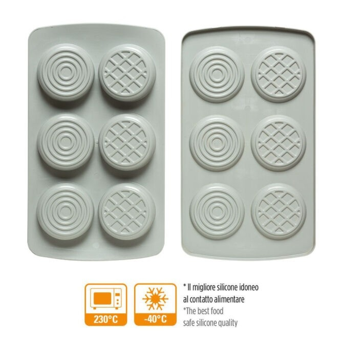 Set 2 Forme Silicon Bicuiti 2 Modele 2.87 - 3 x 1.65 - 1.75 x H 0.1 - 3.5 cm, 6 cavitati [6]