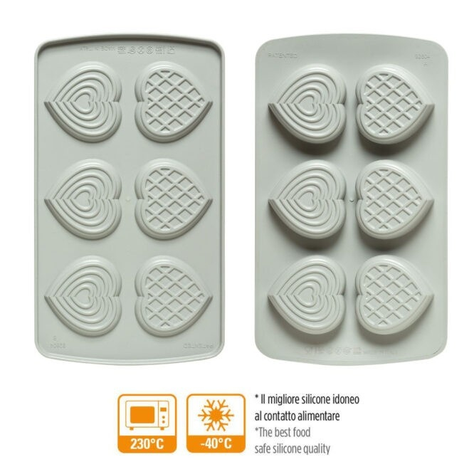 Set 2 Forme Silicon Inima 2 Modele 2.87 - 3 x 1.65 - 1.75 x H 0.1 - 3.5 cm, 6 cavitati [4]