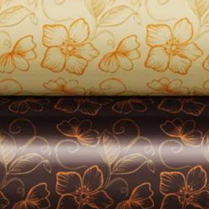 Set 24 Folii Transfer Ciocolata 4 Modele Flori si Fluturi 30 x 40 cm [2]
